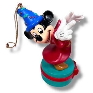 Vintage Disney Fantasia Mickey Mouse Christmas Ornament Hanging Holiday Decor